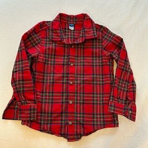 Red Plaid Button-down Shirt - Old Navy - Size 4T *Also have Size 5T sepa…